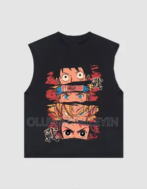 Premium Oversized Anime Armless Streetwear Tee