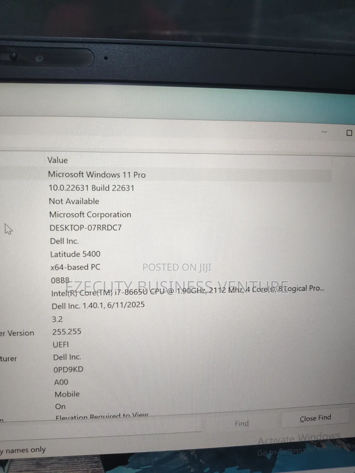 Laptop Dell Latitude 5400 8GB Intel Core i7 SSD 256GB