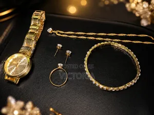 Gold Steel Jewellery Set