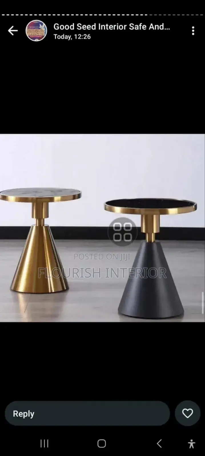 Classic Design Quality Imported Marble Sidestool.