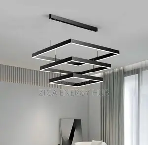 Three Step Squared Chandelier Light