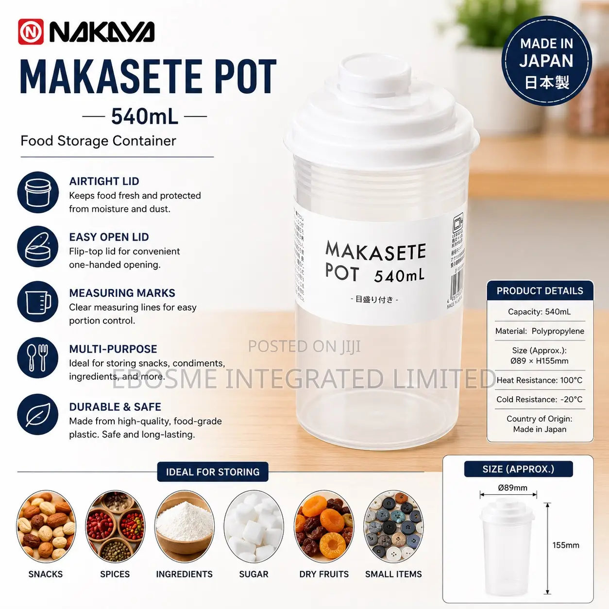 Makasete Pot Food Storage Container – 540ml