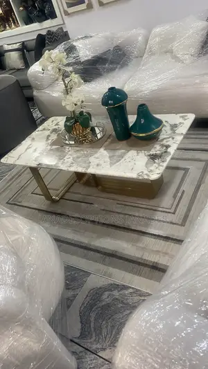 Cream and Gold Fancy Center Table