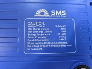 200ah 2.5kwh 12v SMS Lithium Battery