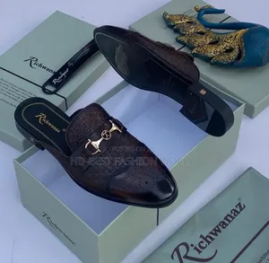 Richwanz Leather Brown Half Shoe