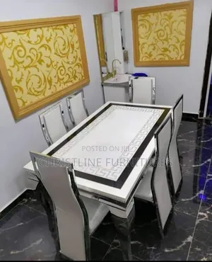 Quality Marble Top Dining Table by 6 Seaters