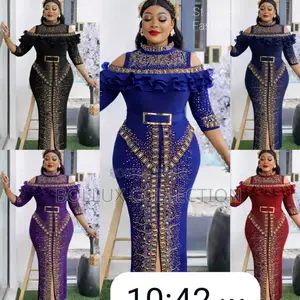 Regal Pleated” Evening Gown