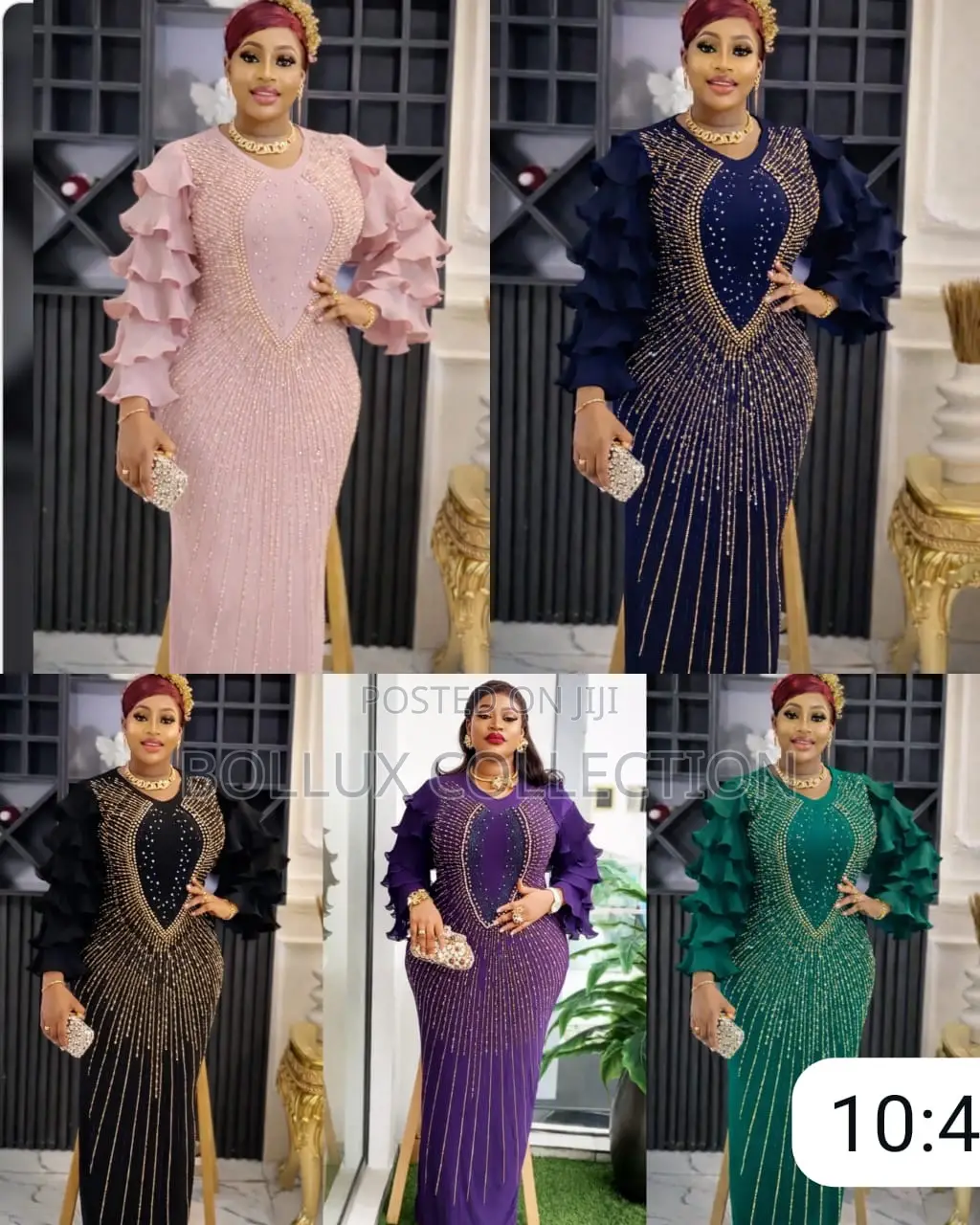 Regal Pleated” Evening Gown