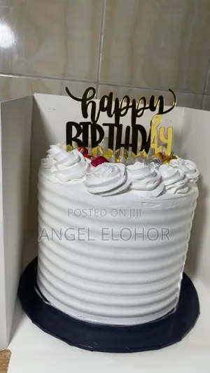 Birthday Whipped Cream Frosting Cake