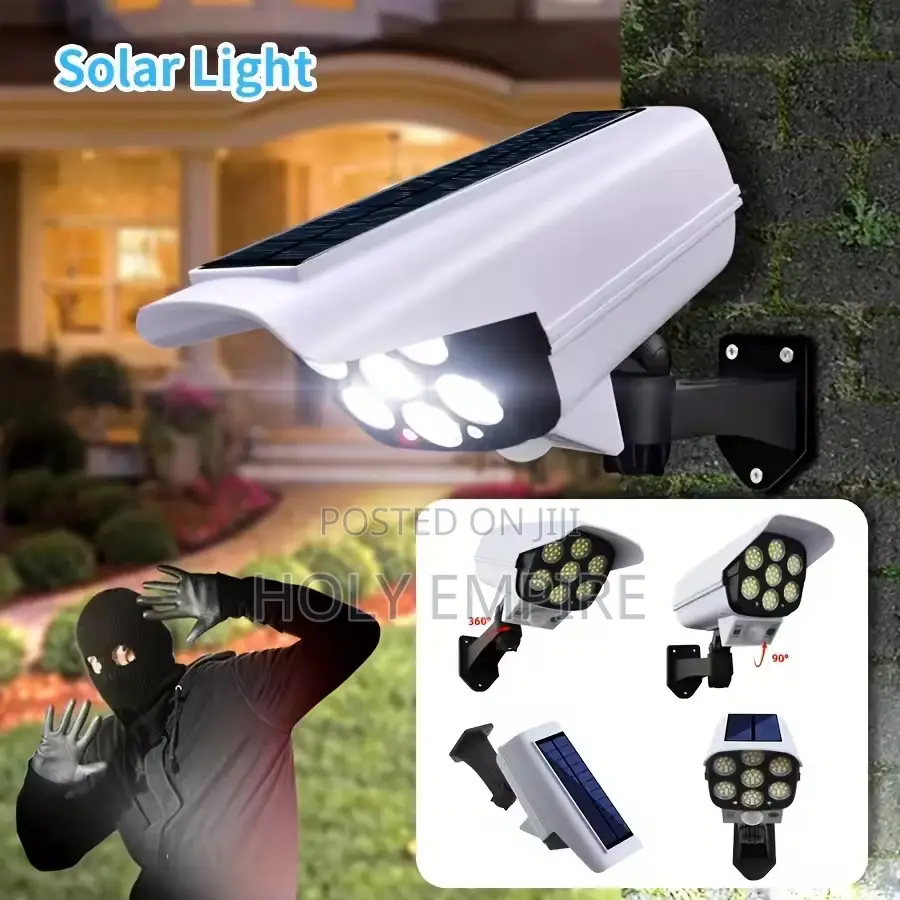 Outdoor Motion Sensor Solar Lights Simulation Security Dummy Camera