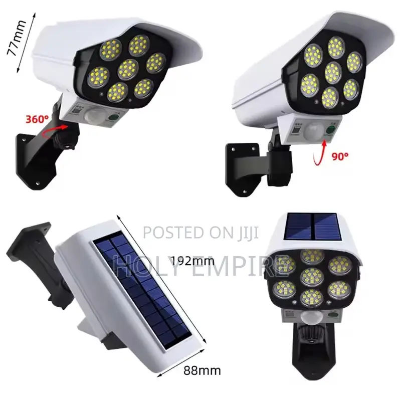Outdoor Motion Sensor Solar Lights Simulation Security Dummy Camera
