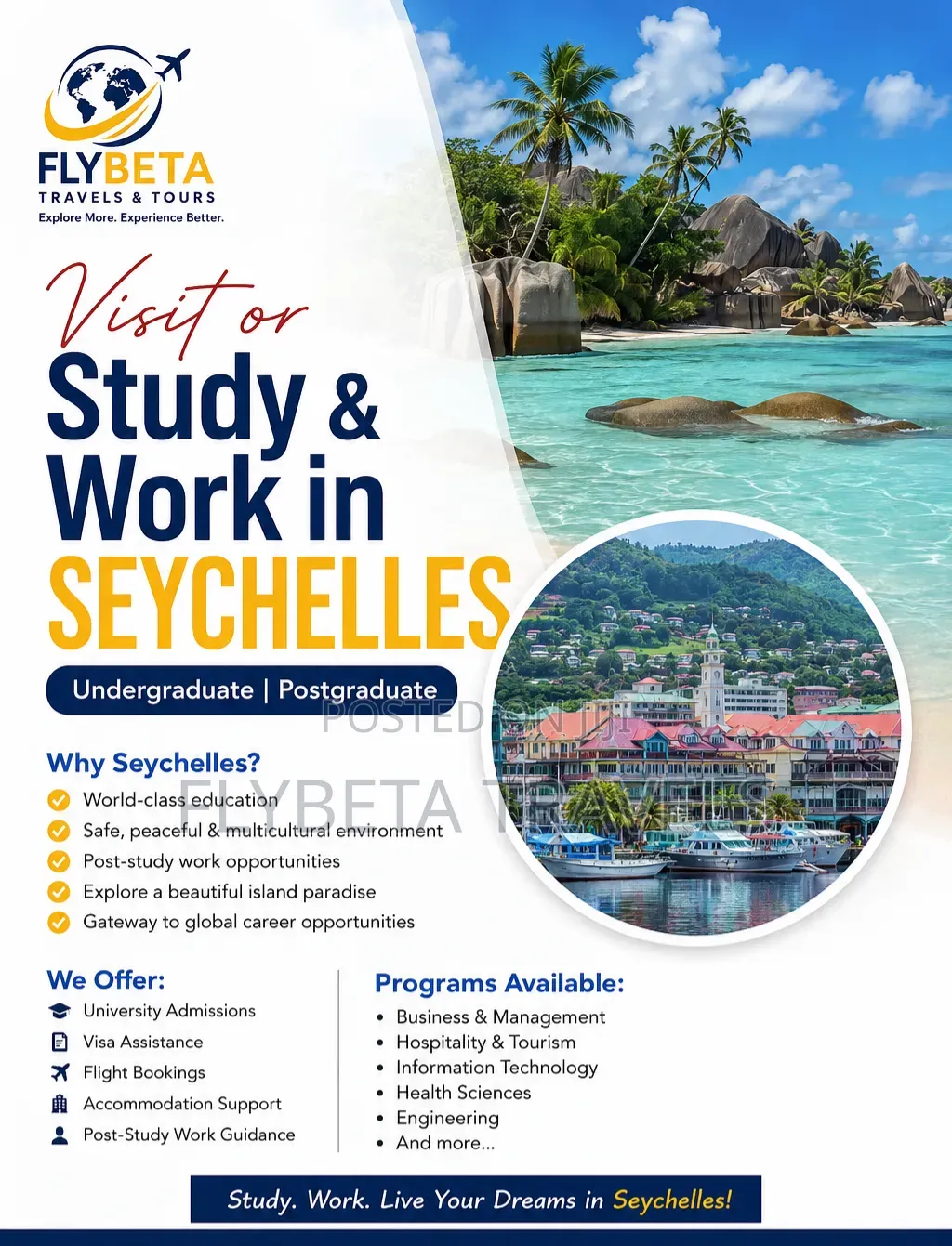 Visit or Study Work in Seychelles
