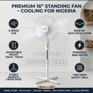 16’’ Inch Standing Fan Telescopic