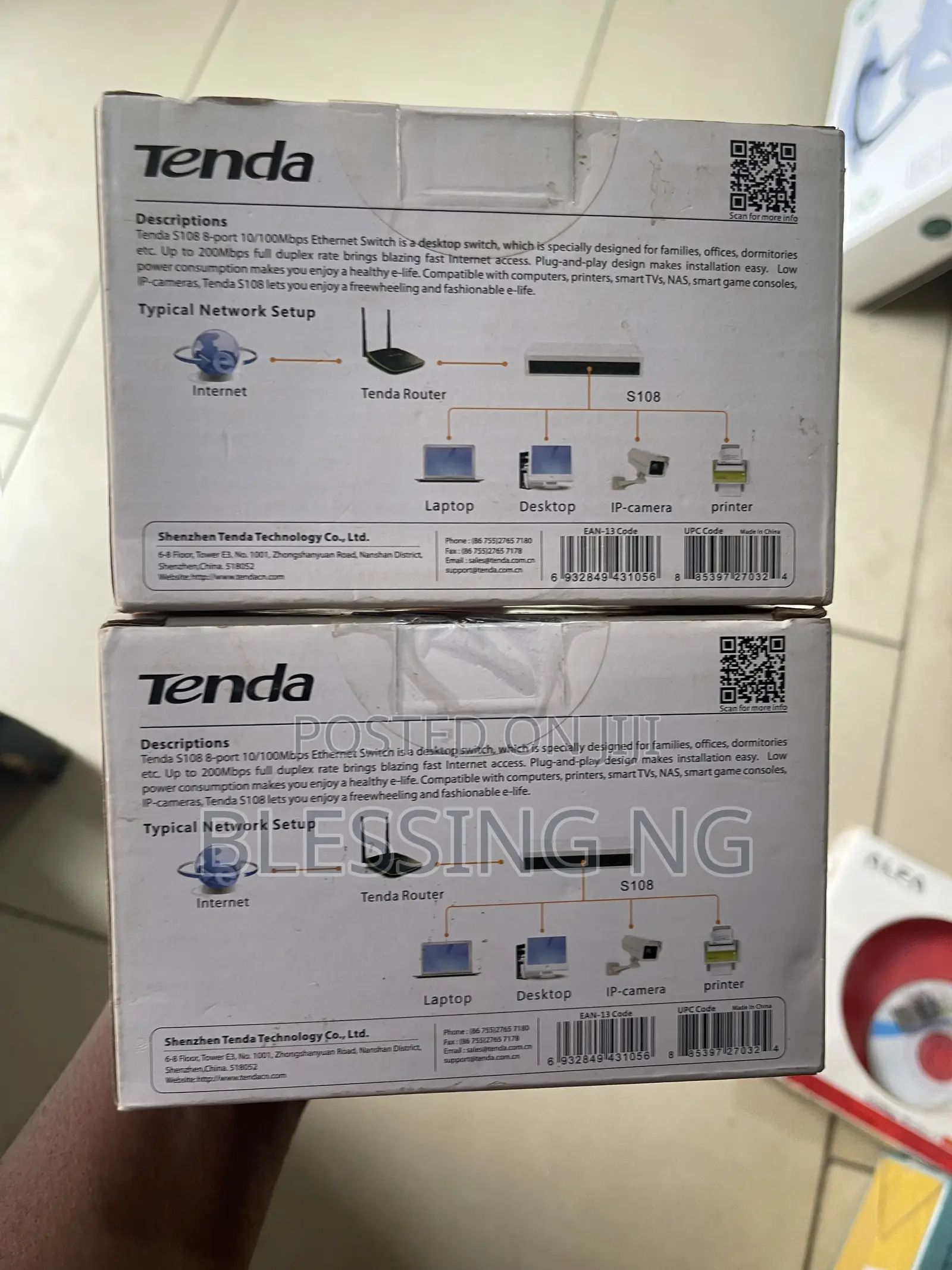 Tenda 8 Port 10/100mbps Desktop Switch