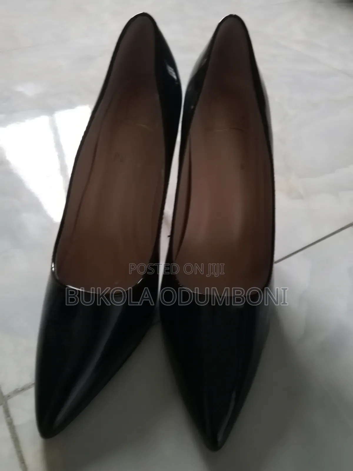 Pointed Black Heel