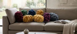 Interlock Plush Knot Pillows