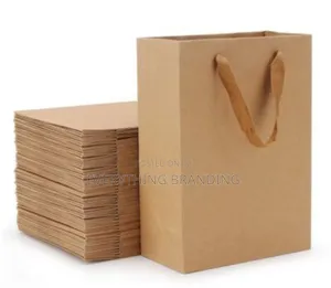 A4 Brown Kraft Gift Shopping Bag With Rope Handle