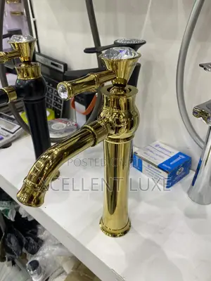 Gold Basin Mixer Tap