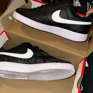 Nike Air Force Swoosh Black Sneakers – Premium Quality