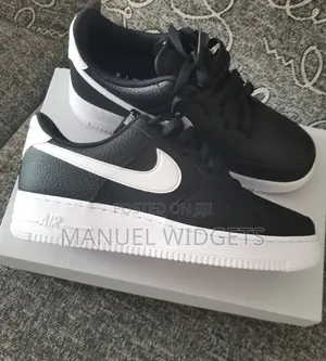 Nike Air Force Swoosh Black Sneakers – Premium Quality