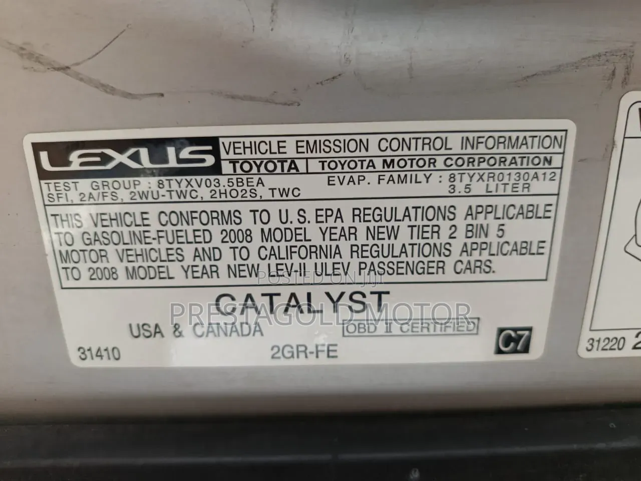 Lexus ES 350 2008 Silver