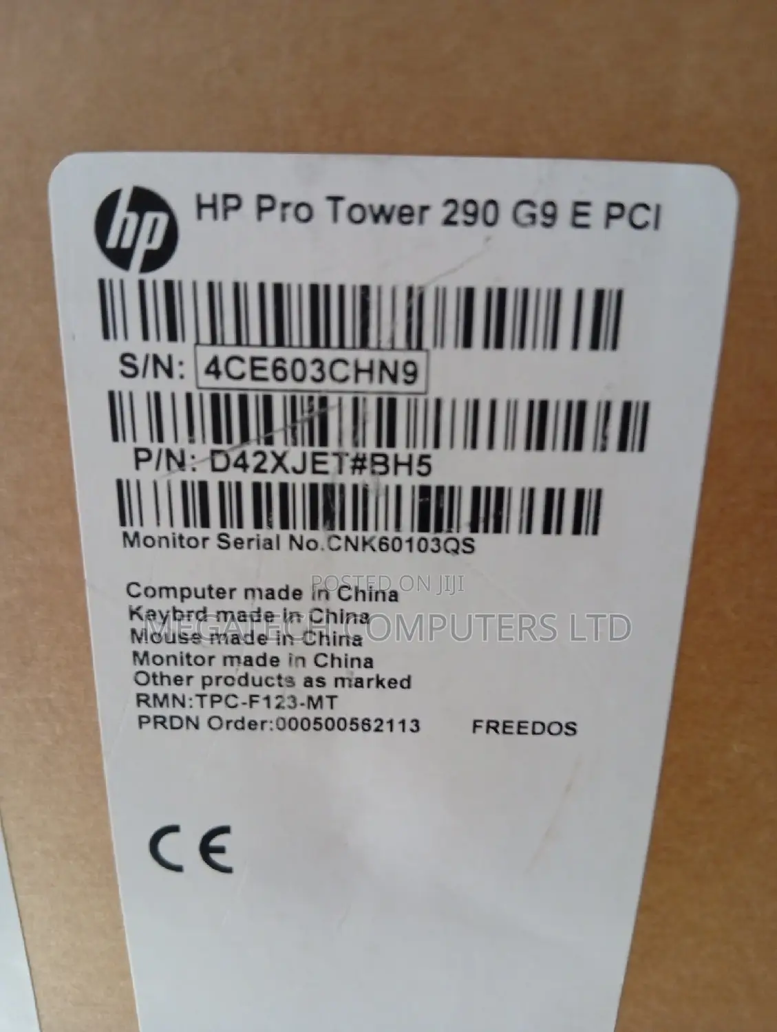 New Desktop Computer HP 290 G9 8GB SSD 256GB