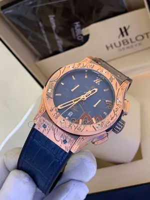 Hublot Quality Luxury Men Genuine Leather Wristwatch