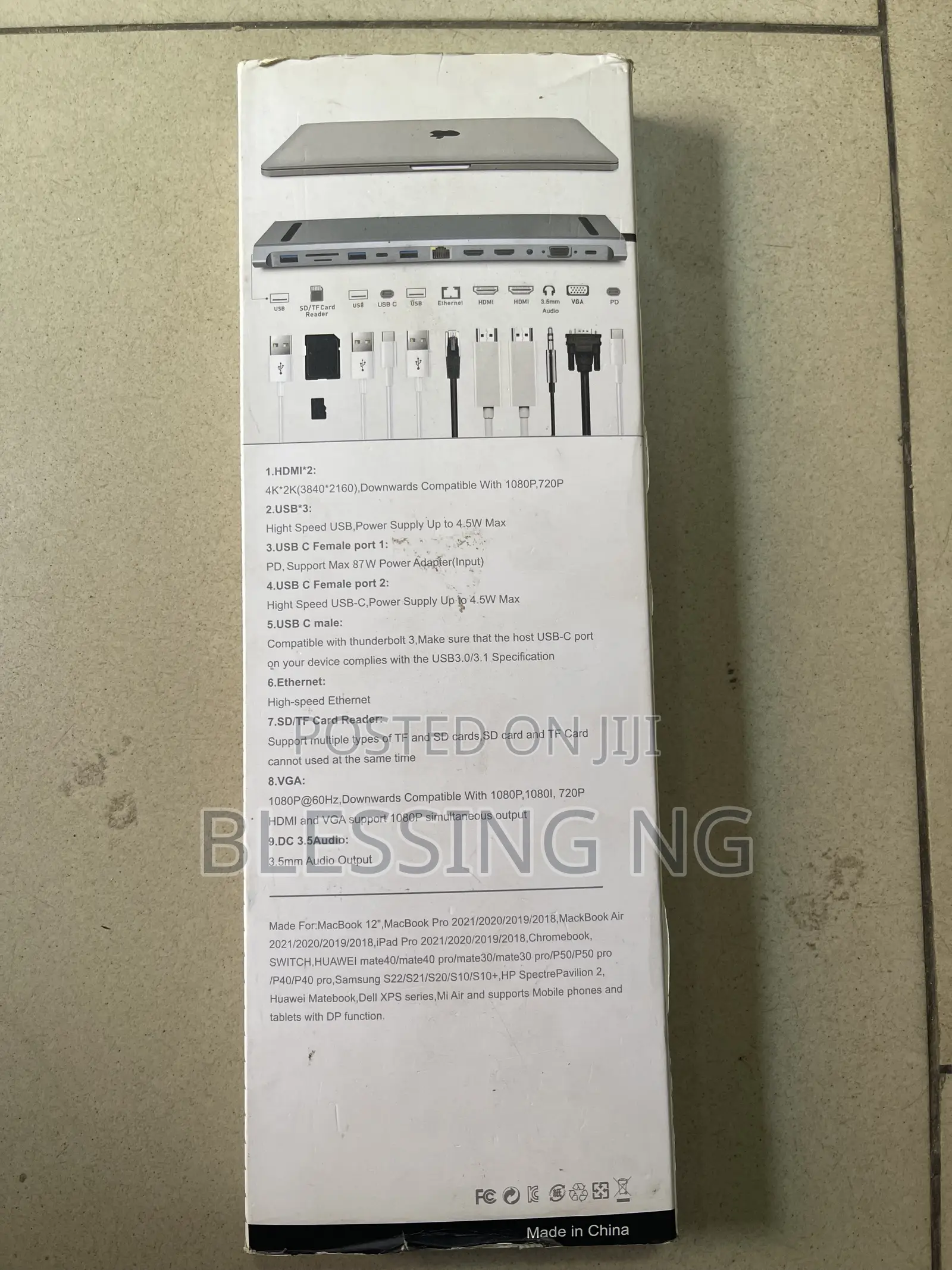 12 Port Usb C HDTV Multifunction Adapter
