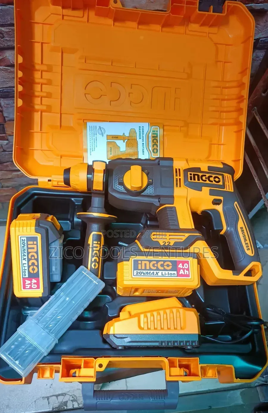 Ingco Cordless Rotary Hammer Drill