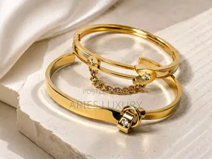 Diamond Accent Love Bangle Stainless Steel