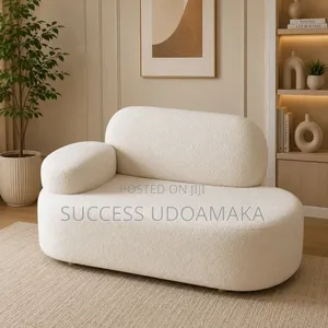 2 Seater White Color Sofa