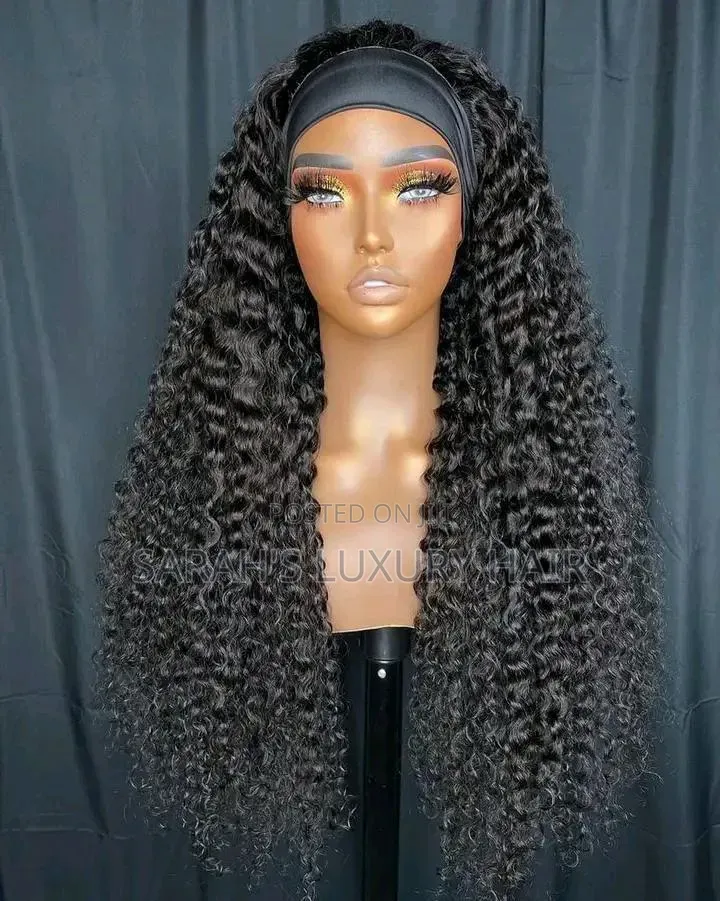Headband Jerry Curl Wig