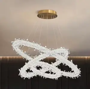 Postmodern Crystal Chandelier Light Luxury Designer Simple Villa