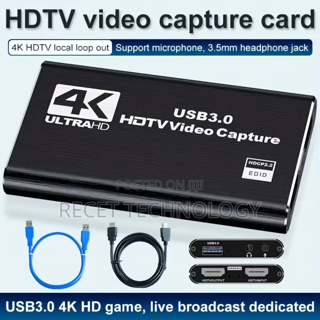 Capture Card, Audio Video Capture Card With Microphone 
