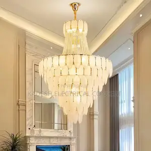Luxury French Multi Layer Feather Crystal Glass Chandelier