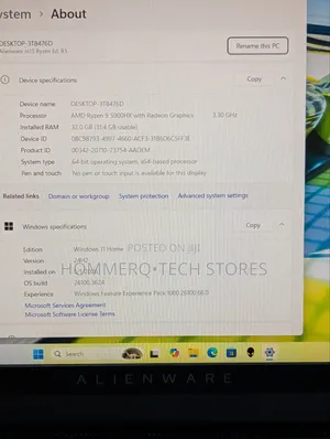 Laptop Dell Allenware M15 R5 32GB AMD Ryzen 9 SSD 1T