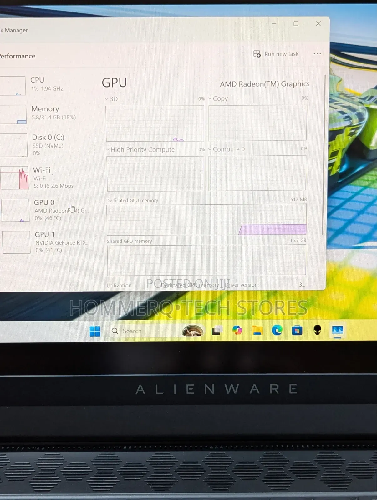 Laptop Dell Allenware M15 R5 32GB AMD Ryzen 9 SSD 1T