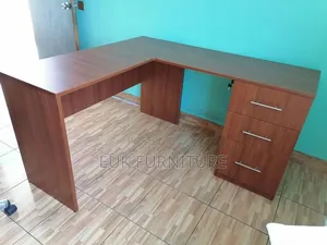 Ooo"" L Shaped Table With Drawers