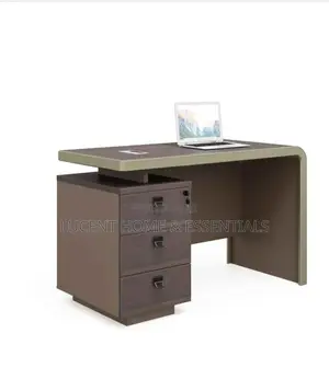 Premium Modern Executive Desk With Integrated 3-Drawer Lock Cabinet
