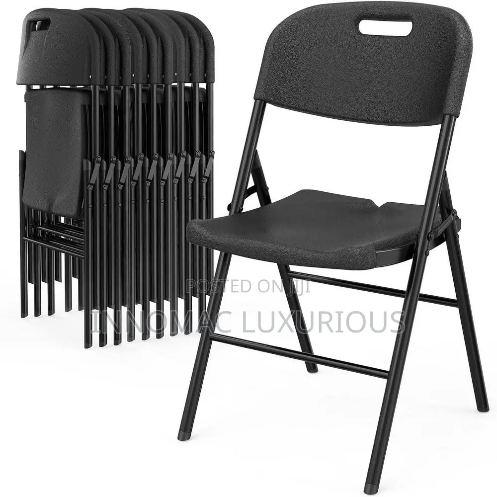 Black Plastic Foldable Chair