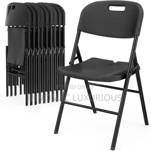 Black Plastic Foldable Chair