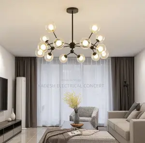 Modern Glass Ball Chandelier Led Ceiling Light Living Room Bedroom