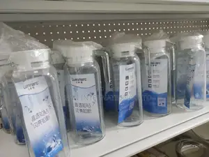 Luminarc Water Pitchers (Jugs) With Handles and White Plastic Lids.