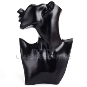 Black Resin Jewelry Bust | Necklace Earring Stand