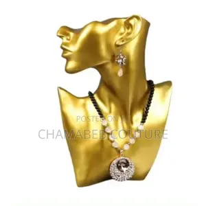 Gold Resin Jewelry Bust | Necklace Earring Stand