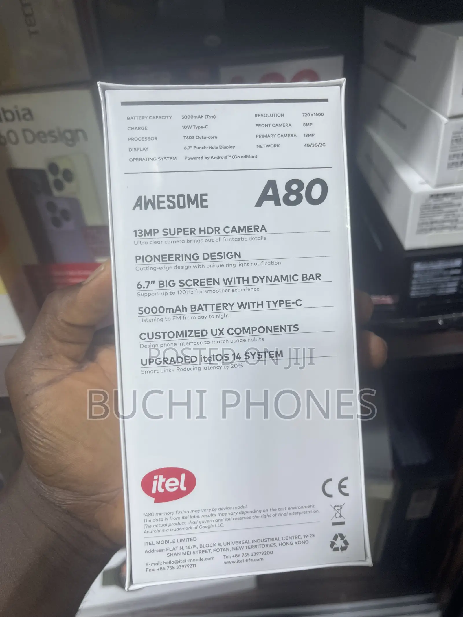 New Itel A80 128 GB Black