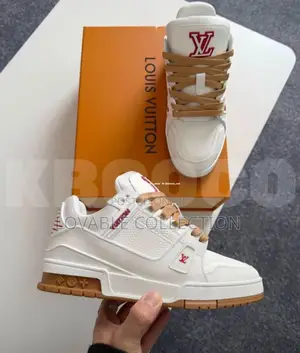 Louis Vuitton Lv Trainer Sneaker – White / Varsity Red / Gum