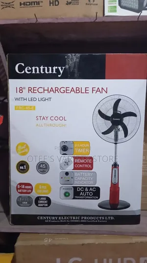 Century 18 Inches Rechargeable Charging Fan.