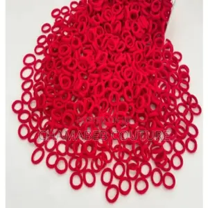 100 Pcs Red Hair Elastics | Soft Stretchy Hair Bands For Women Girls
