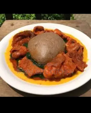 Abula (Black Amala, Ewedu, Gbegiri With Assorted or Beef)